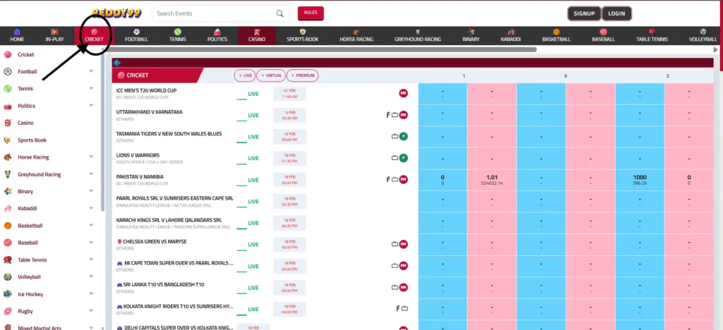 Reddy Anna live cricket betting