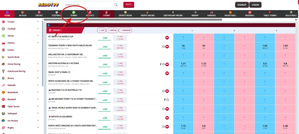 Tennis bets on Reddy Anna