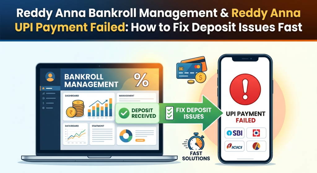 Reddy Anna Bankroll Management & Reddy Anna UPI Payment Failed